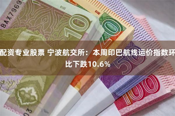 配资专业股票 宁波航交所：本周印巴航线运价指数环比下跌10.6%