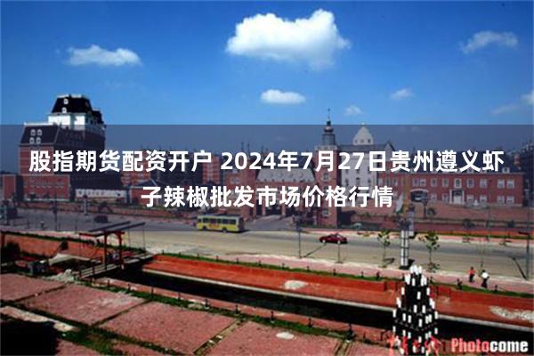 股指期货配资开户 2024年7月27日贵州遵义虾子辣椒批发市场价格行情