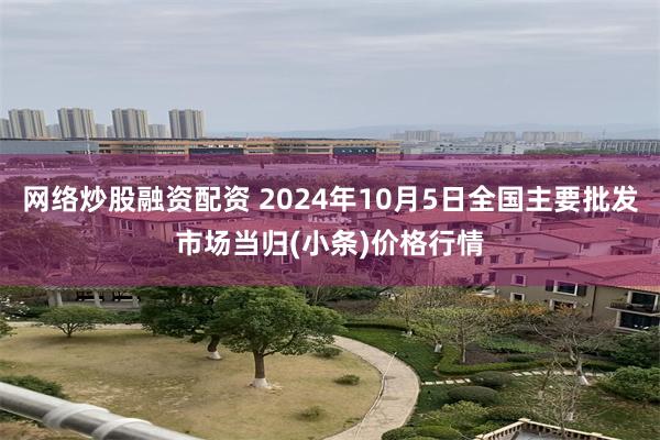 网络炒股融资配资 2024年10月5日全国主要批发市场当归(小条)价格行情