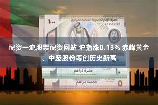 配资一流股票配资网站 沪指涨0.13% 赤峰黄金、中宠股份等创历史新高